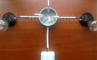 Схема подключения двойного выключателя