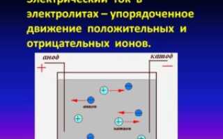 ЭЛЕКТРИЧЕСКИЙ ТОК В ЭЛЕКТРОЛИТАХ