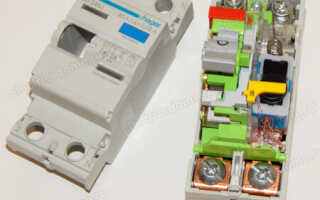 Конструкция УЗО (устройство защитного отключения)