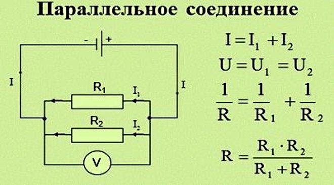 Расчеты при параллельном соединении сопротивлений