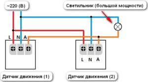 Подключение с двумя датчиками