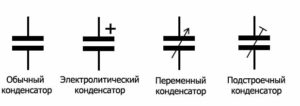 Графическое изображение конденсатора