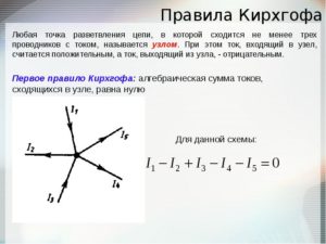 Точка разветвления электрической цепи