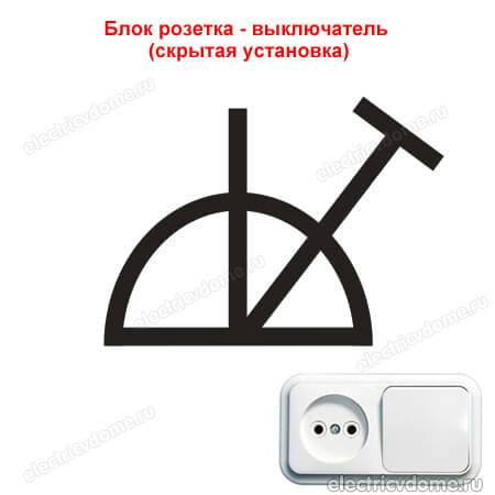 блок розетка с выключателем