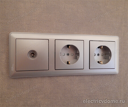 тв розетка в блоке