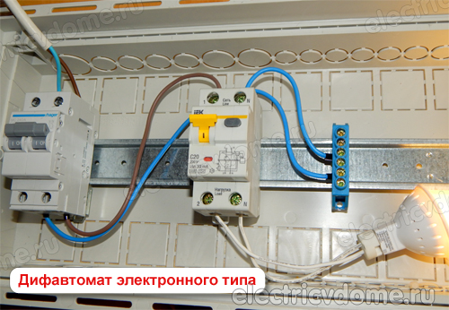 дифавтомат электронного типа фирмы IEK