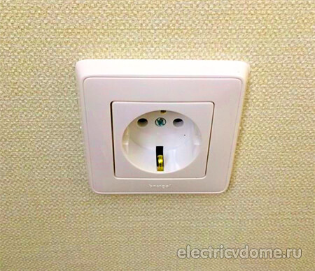 финишный монтаж розетки