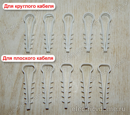 хомут для круглого и плоского кабеля