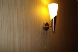 Внешний вид бра с выключателем в виде цепочки