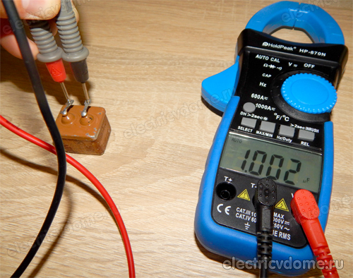 измерение конденсатора токовыми клещами