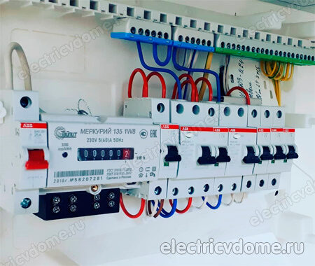 электрическая схема подключения автомата