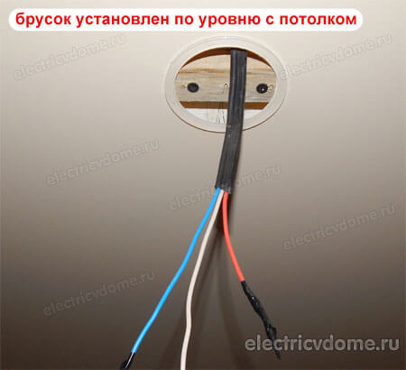 как повесить люстру с планкой