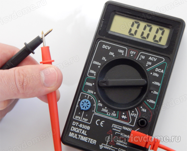 настройка прибора для прозвонки проводов