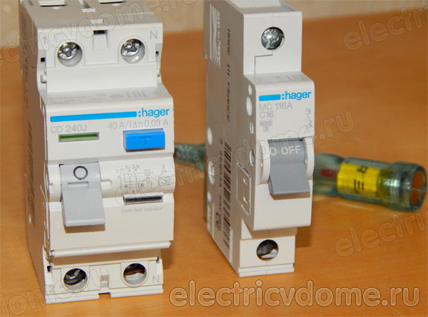 какой автомат подключить вместе с УЗО