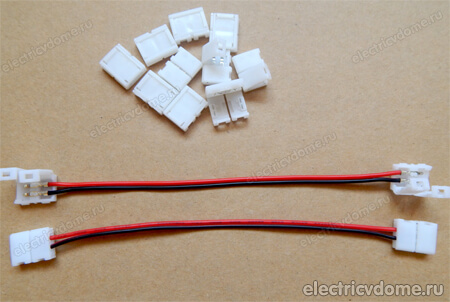 коннектор 8 мм для светодиодной ленты коннектор 8 мм для светодиодной ленты