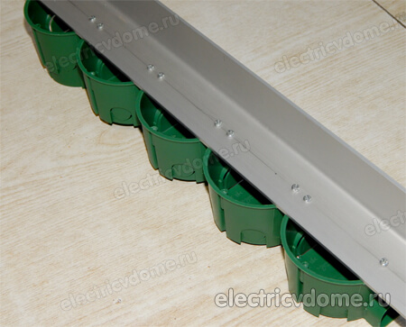 макет для подрозетников собран