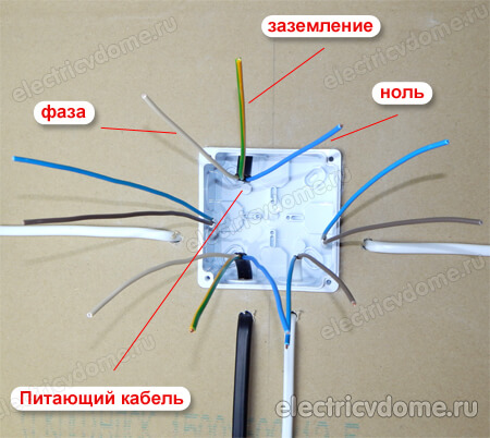 маркировка проводов в коробке