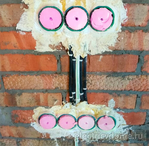 монтаж подрозетников до штукатурки