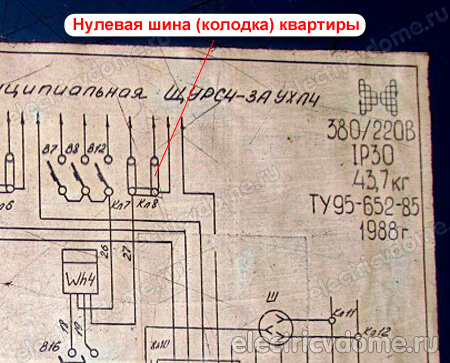 обозначение на схеме щита