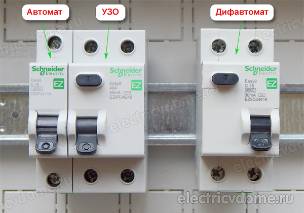 отличие УЗО от автомата