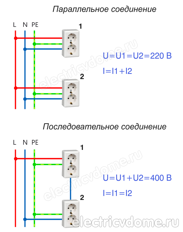 параллельное и последовательное подключение-parallelnoe podklyuchenie