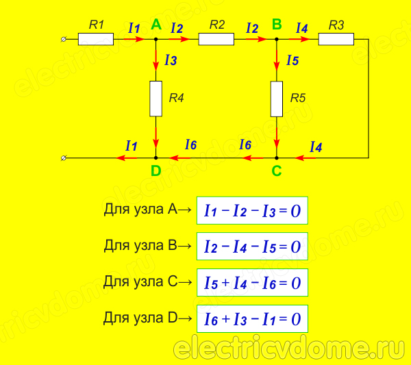 первое правило Кирхгофа_pervoe pravilo kirhgofa