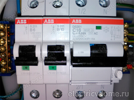 подключение автомата в щите