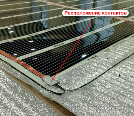 подключение инфракрасного теплого пола