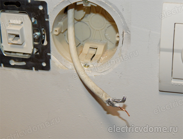 подключение телевизионного кабеля к розетке