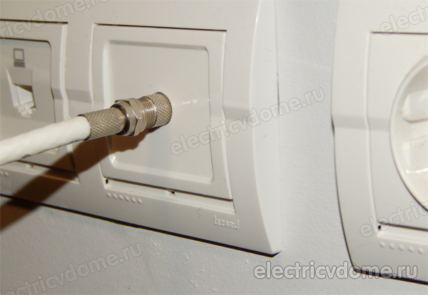 подключение TV кабеля