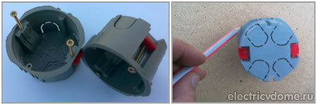 установка розеток в гипсокартон