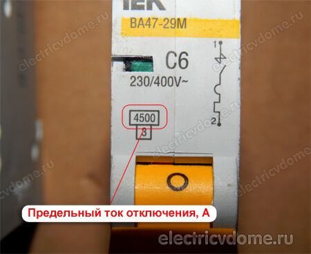 предельный ток отключения iek