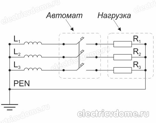 пример электроснабжения без заземления