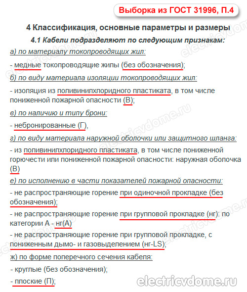 расшифровка маркировки кабелей по ГОСТ_rasshifrovka markirovki kabelej GOST 1