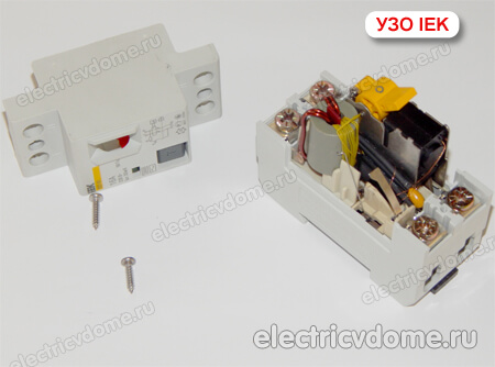 разбираем УЗО iek