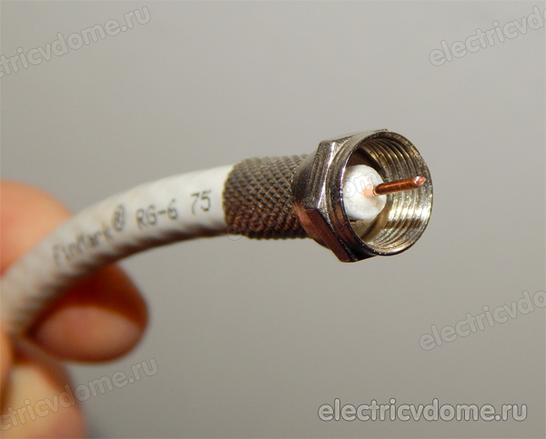 разделка антенного кабеля