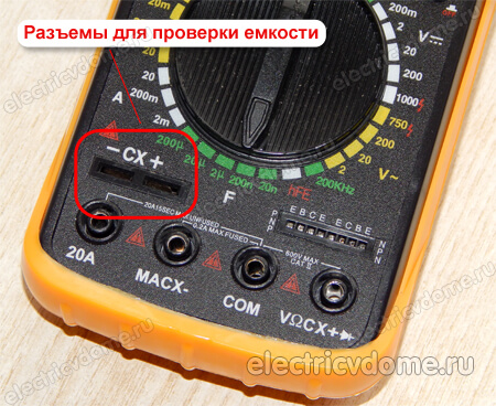 разъем CX мультиметра