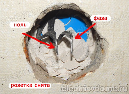 розетка скрытой установки