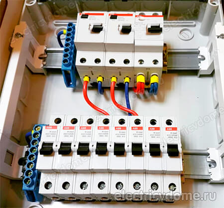 схема подключения автомата защиты