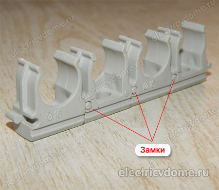 собранный блок из клипс