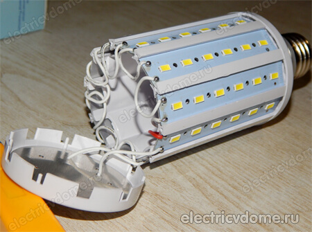 светодиодная лампа E27 разборка светодиодная лампа E27 разборка