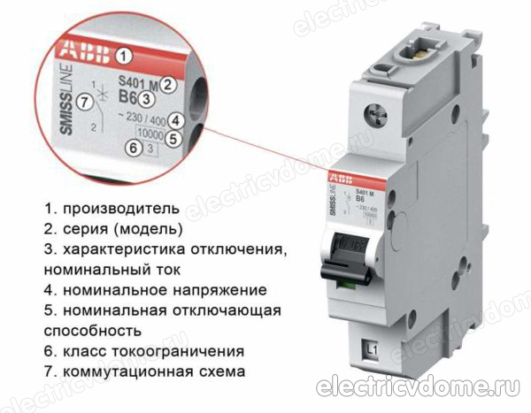ток автоматического выключателя