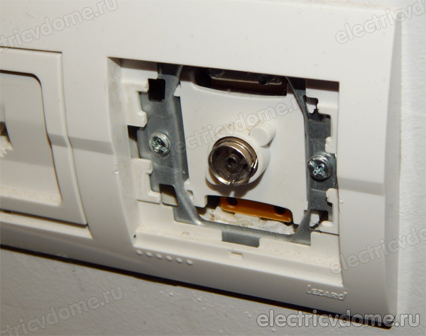 как установить ТВ розетку