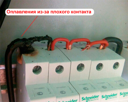 жилы разных сечений на одну клемму автомата