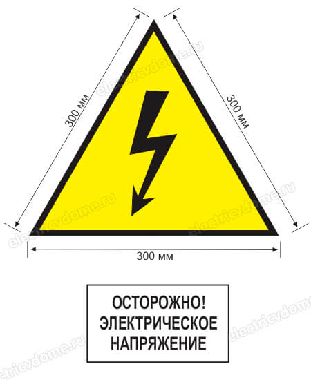 знак электробезопасности осторожно напряжение
