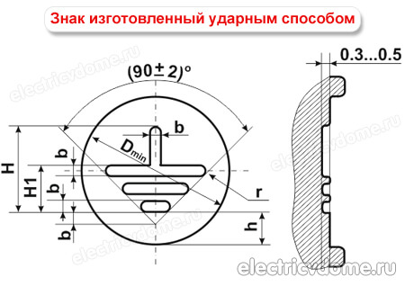знак заземления размеры по госту