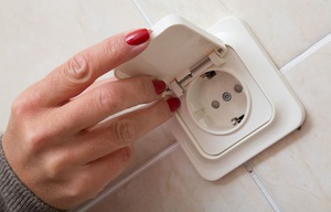 Розетка в ванной комнате
